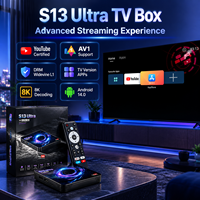 Rockchip RK3539 TV Box S13 Ultra Android 14 4GB 32GB 8K Dual WIFI6 BT 5.4 100M LAN YouTube Bersertifikat AV1 OTA Logo Kustom OEM ODM