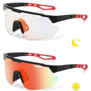 Lunettes de cyclisme avec monture en PC, verres photochromiques, protection UV400, coupe-vent, pour sports de plein air - Product Image 1