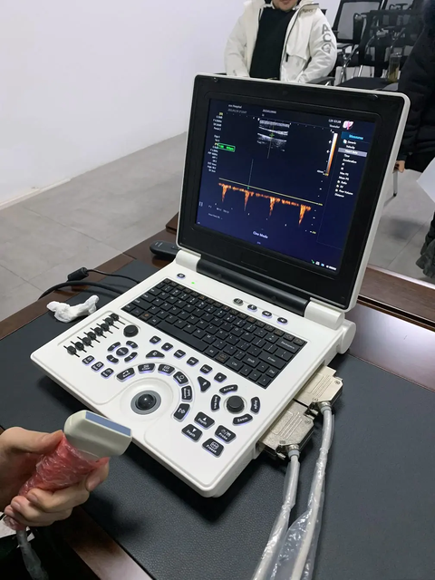 E20 VET Laptop Color Doppler Ultrasound System Portable 12.1" Win7 120GB SSD IMT Measurement Biopsy Guide Animal Diagnostic
