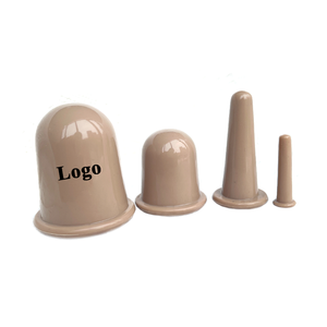 Bester Preis Silikon Gesichts Schröpf becher Set von 4 Großhandel Vakuum Schröpfen Massage produkte - Product Image 5