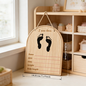 Cadre photo pour affichage d'annonces de grossesse et de naissance, panneau mural pour grands-parents, artisanat en bois - Product Image 2