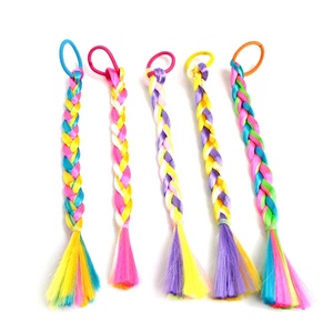 Extension per <span class=keywords><strong>Capelli</strong></span> Intrecciati Genya, Accessori Multicolore, Ciocche Sintetiche con Nastro per Feste per Bambini - Product Image 5