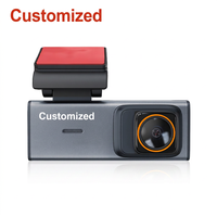 Caméra de tableau de bord double objectif 4K avant 1080P arrière, écran tactile, corps métallique, contrôle via application WIFI, vision nocturne Starlight, surveillance 24H en stationnement