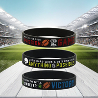 Bracelet de football américain pour enfants Sports Rugby Goal Bracelets en silicone promotionnels pour garçon Fête d'anniversaire Favors Rubber Event