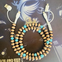 Bracelet perlé unique pliable 4-en-1 USB vers Type-C Lightning avec câble de données portable multi-interface