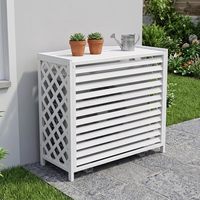 Panneau de clôture métallique de haute qualité pour la protection de la vie privée, avec un design en treillis respirant, dessus plat, en aluminium, pour couvrir les climatiseurs