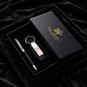 Idées de cadeaux d'entreprise personnalisés, cadeaux promotionnels, cadeaux en cuir pour événements professionnels, prix de gros, porte-clés personnalisé avec logo, ensemble stylo - Product Image 1