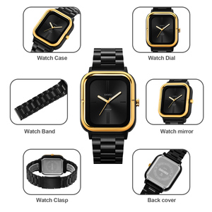 Reloj de cuarzo para hombre SKMEI, reloj de pulsera informal de negocios de acero inoxidable, reloj resistente al agua - Product Image 2