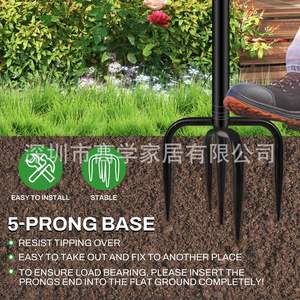 Bassin à oiseaux en métal d'extérieur le plus vendu, rétro, autoportant avec piquet pour la décoration de jardin, pour l'observation des oiseaux dans la cour - Product Image 3