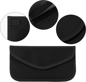 Sang Trọng Giản Dị Faraday Túi Key Fob Bảo Vệ Tín Hiệu Chặn Faraday Lồng Với Dây Kéo Đóng Cửa Rfid Chủ Cho Điện Thoại Di Động - Product Image 5