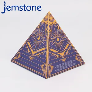 패션 럭셔리 디자인 피라미드 모양의 종이 상자 차 포장 커피 자기 생분해 성 판지 상자 포장