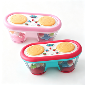 Wholesale Musical Hand Clap <b>Drum</b> Toy Color Change Night Light <b>Drum</b> Projector Rotating Musical Instrument Toy - Product Image 1