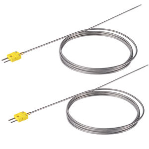 Высокотемпературная бронированная Термопара K-типа WRNK-171 маленький желтый подключаемый гибкий датчик температуры - Product Image 1