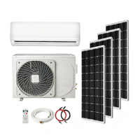 Climatiseur solaire à économie d'énergie, mini-split 1 tonne, 1,5 tonne, 2 tonnes, hors réseau, avec batterie solaire et panneau solaire