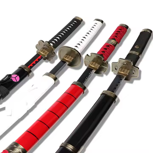 Seguridad personalizada <span class=keywords><strong>Cosplay</strong></span> Ninja armas Roronoa <span class=keywords><strong>Zoro</strong></span> Anime Katana juguetes espadas para niños hechos de madera bambú para <span class=keywords><strong>Cosplay</strong></span> - Product Image 1