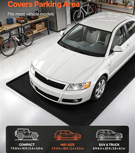 Tapis <span class=keywords><strong>de</strong></span> sol antidérapant et imperméable avec raclette pour le stationnement et le lavage <span class=keywords><strong>de</strong></span> voitures, tapis <span class=keywords><strong>de</strong></span> protection <span class=keywords><strong>de</strong></span> garage en PVC noir multi-tailles - Product Image 3