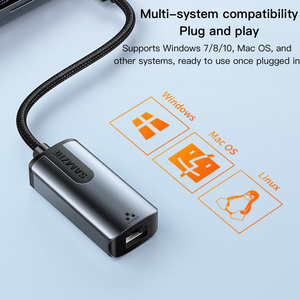 Câble adaptateur réseau <span class=keywords><strong>Ethernet</strong></span> RJ45 SAMZHE 17,5 cm Type-C vers 10/100/1000 Mbps pour MacBook, ordinateurs portables et adaptateur externe pour <span class=keywords><strong>Switch</strong></span> - Product Image 6