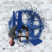 Kit de balançoire de yoga aérien professionnel 5M, couleur et logo personnalisables, soies en nylon haute résistance durables pour l'exercice, hamacs de qualité supérieure