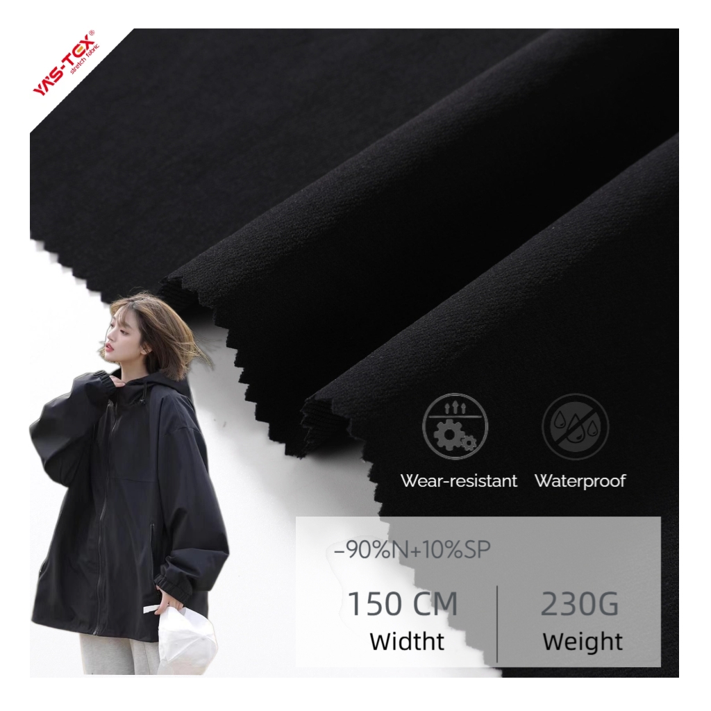 Factory Direct Polyester/Nylon Woven Waterproof Jacquard Hiking Fabric Custom Color Functional Garment Activewear Outdoor Fabric