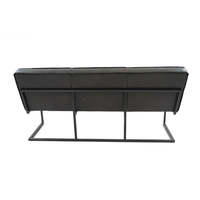 Banc de patio moderne en cuir véritable avec une construction durable, un design élégant et des caractéristiques écologiques pour les salles à manger extérieures