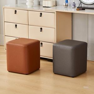 Pouf moderne et coloré, tabouret souple pour la maison, salon, salle d'essayage pour étudiants, <span class=keywords><strong>table</strong></span> basse carrée pour changer de chaussures, exposition - Product Image 4