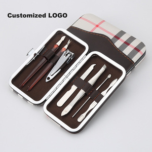 7Pieces/sets Manicure Tools Gift Set Personalized Print Logo Promotional Nail Clippers & Emery Boards