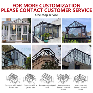 Cadre en aluminium à double vitrage Solariums Serre Multifonctionnel Compact Moderne Jardin Patio Terrasse Sunroom - Product Image 5
