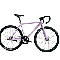Sepeda Fixed Gear Ban 700-28C Sepeda Jalan Raya Single Speed Rangka Baja Karbon Tinggi Sepeda Balap Komuter Dewasa untuk Pria Wanita Pelajar