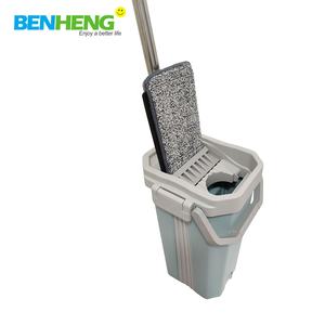 BENHENG Nouveau <span class=keywords><strong>Balai</strong></span> Plat Magique avec Seau, Ensemble de <span class=keywords><strong>Balai</strong></span> pour Nettoyage des Sols Humides et Secs, <span class=keywords><strong>Balai</strong></span> Magique Paresseux - Product Image 4