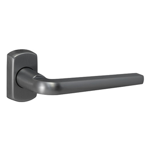 Maniglia della porta quadrata maniglia della porta <span class=keywords><strong>serratura</strong></span> principale in legno porta d'ingresso Design diviso esterno interno tubolare nero accetta moderno - Product Image 5