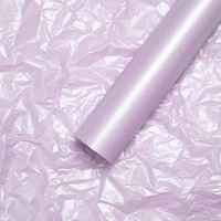 OEM Lavande Pâte de Bambou Coton Nacré Papier d'emballage Enduit PE pour Fleurs Gâteaux Doublure Boulangerie Fleuristes