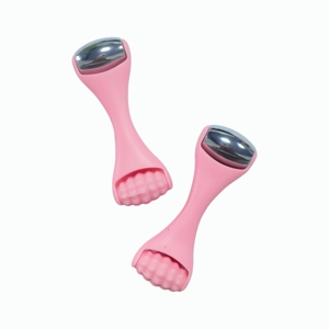 Rodillo de Hielo Portátil de Doble Cabeza, Cabezal de Acero Inoxidable 304 y Masajeador con Rebaba de Silicona para Lifting Facial - Product Image 2
