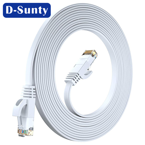 สายอีเธอร์เน็ต Cat6 แบบแบน ราคาโรงงาน ความยาวตามสั่ง 32/30awg BC RJ45-RJ45 สายต่อแบบเส้นต่อเส้น ติดผนังได้ สายเน็ตเวิร์ค 1-30 เมตร - Product Image 5