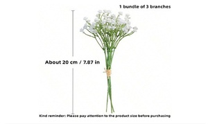 Ramo de Flores Artificiales Blancas para Boda, Decoración de Plantas Verdes para Interiores y Exteriores, Venta al por Mayor - Product Image 2