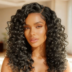 Perruques brésiliennes de cheveux humains femmes vague d'eau 100% Remy paquets de cheveux humains bruts en gros 5X5 13X4 13X6 perruques avant de lacet cheveux humains - Product Image 1