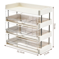 2/3/4 Tier Coffee Bar Tea Bar Accessoires et Organisateur Organisateur de comptoir de salle de bain Organisateur avec égouttoir