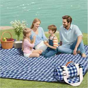 Machine Washable Moisture Resistant Oversized Pad Foldable <b>Outdoor</b> Picnic <b>Mat</b> for Camping Trip - Product Image 2