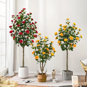 Piante Artificiali Ecologiche, <span class=keywords><strong>Albero</strong></span> di Camelia da 60-150 cm con Vaso, Piante e Alberi Artificiali per Decorazione Interna/Esterna - Product Image 3