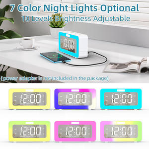 Lámpara de Noche RGB con Patrón de Dibujos Animados <span class=keywords><strong>para</strong></span> Dormitorio u Oficina, Reloj Despertador Digital Inteligente con Sensor Táctil, Alimentado por USB - Product Image 5