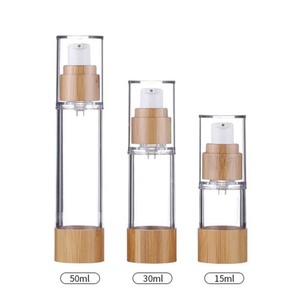 Biodegradável Bambu Cosméticos Embalagem 15ml 30ml 50ml Airless Loção Bomba Garrafa Flacon Pompe Sans air - Product Image 2