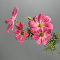 Kunstmatige Gerbera Margrieten 3-koppige Perzische Margriet Realistisch Handgemaakt Bruiloft Huisdecoratie Fotografie Prop Bloemstuk Klein