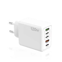 Chargeur Multi-Appareils de Gros Usine 120W PD QC4.0, Adaptateur Secteur Intelligent avec 2 Ports USB-A + 3 Ports USB-C pour Charge Ultra Rapide
