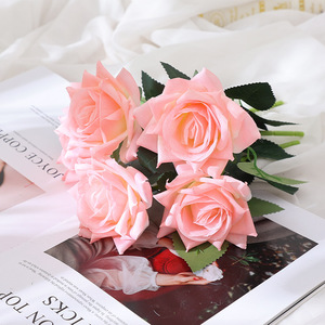 Rosas Artificiales de Tacto Real de Una Sola Cabeza, Decorativas para Bodas, Rosas de Tacto Real para Decoración del Hogar, Gran Venta 2024 - Product Image 3