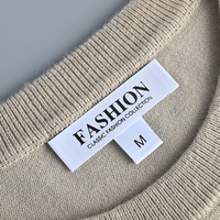 Étiquettes de taille en coton imprimées lavables personnalisées de haute qualité pour sacs et chaussures