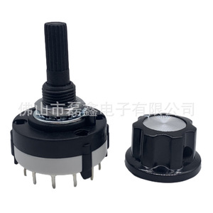 Interrupteur à bande scellé entièrement en plastique Rs26, 1 pôle, 12 positions, potentiomètre réglable pour le changement de positions - Product Image 4
