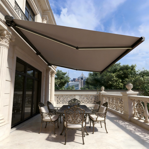 Auvent rétractable automatique de luxe, auvent motorisé moderne pour villa, auvent pliant pour patio, auvent électrique à cassette complète pour balcon - Product Image 1
