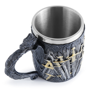 Nueva taza creativa Canción de hielo y Fuego/Juego de tronos Fiesta Bar Taza de cerveza personalizada <span class=keywords><strong>Whisky</strong></span> de acero inoxidable - Product Image 5