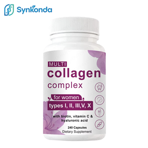 Multi-collageen beautyproducten voor vrouwen & mannen, 240 <span class=keywords><strong>capsules</strong></span> met gehydrolyseerde proteïnepeptiden, biotine & hyaluronzuur - Product Image 1