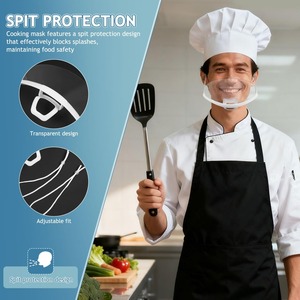Masque de chef anti-buée, anti-salive, design souriant haute transparence pour restaurants et cuisines - Product Image 6
