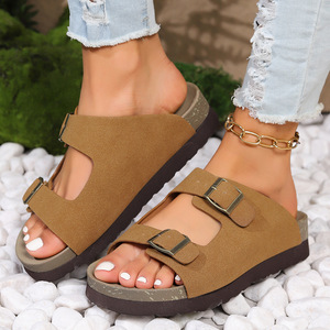 Nouvelles chaussures de mode féminines, chaudes, antidérapantes, confortables, polyvalentes, à semelle épaisse, style <span class=keywords><strong>Birkenstock</strong></span> - Product Image 2